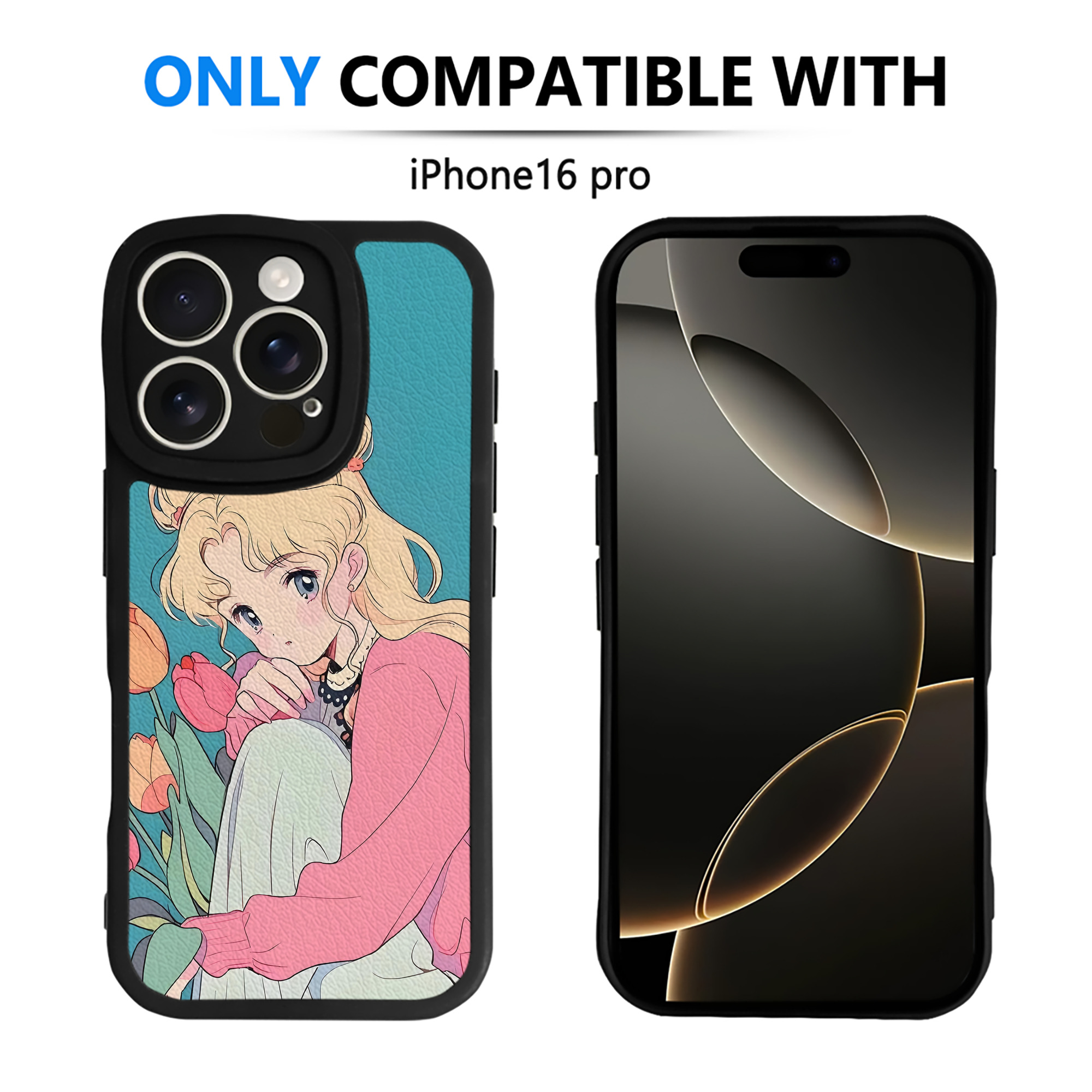 （画像用） 美少女戦士セーラームーン Sailor Moon 【iPhone 16シリーズ対応】シリコンスマホケース（レザー調） 材質：シリコン